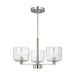 Visual Comfort Studio - DJC1233BS - Three Light Chandelier - Lochdale - Brushed Nickel