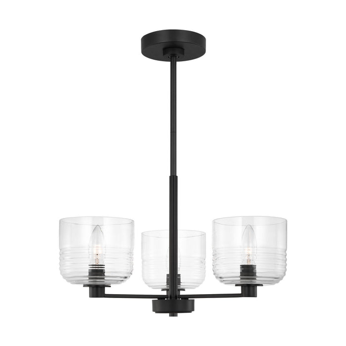 Visual Comfort Studio - DJC1233MBK - Three Light Chandelier - Lochdale - Midnight Black