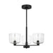 Visual Comfort Studio - DJC1233MBK - Three Light Chandelier - Lochdale - Midnight Black