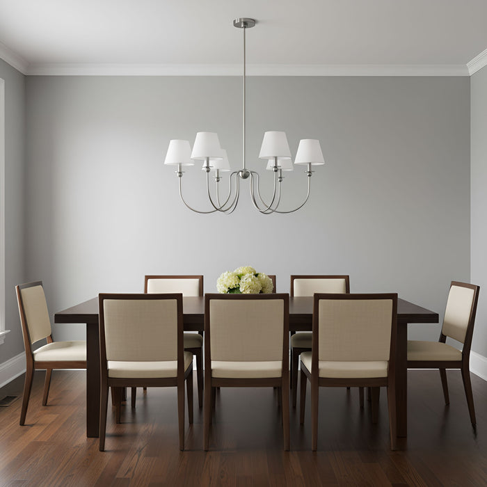 Visual Comfort Studio - DJC1246BS - Six Light Chandelier - Elsay - Brushed Nickel