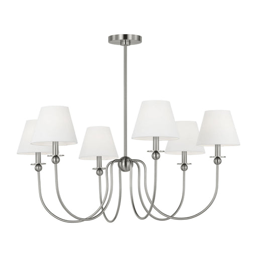 Visual Comfort Studio - DJC1246BS - Six Light Chandelier - Elsay - Brushed Nickel