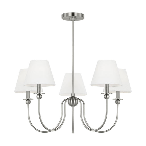 Visual Comfort Studio - DJC1255BS - Five Light Chandelier - Elsay - Brushed Nickel