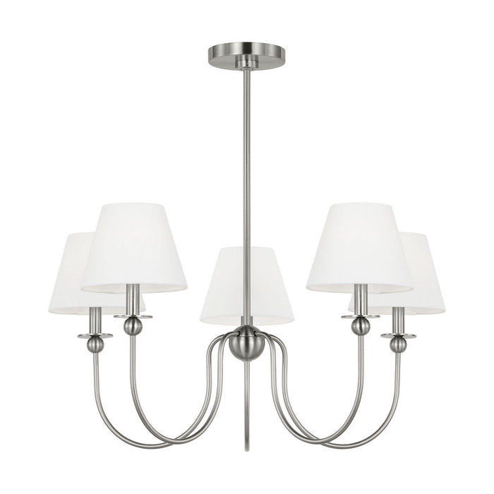 Visual Comfort Studio - DJC1255BS - Five Light Chandelier - Elsay - Brushed Nickel