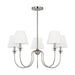 Visual Comfort Studio - DJC1255BS - Five Light Chandelier - Elsay - Brushed Nickel