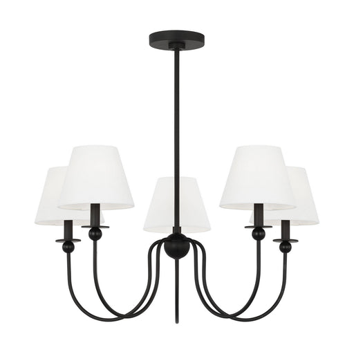 Visual Comfort Studio - DJC1255MBK - Five Light Chandelier - Elsay - Midnight Black
