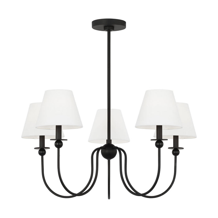 Visual Comfort Studio - DJC1255MBK - Five Light Chandelier - Elsay - Midnight Black