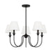 Visual Comfort Studio - DJC1255MBK - Five Light Chandelier - Elsay - Midnight Black