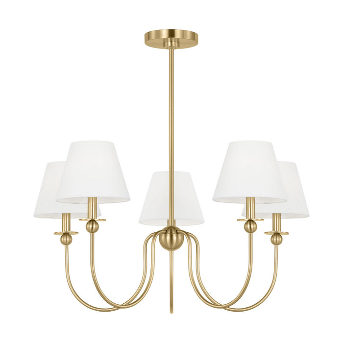Visual Comfort Studio - DJC1255SB - Five Light Chandelier - Elsay - Satin Brass