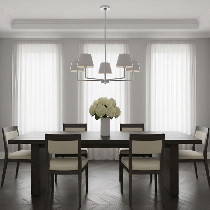 Visual Comfort Studio - DJC1265BS - Five Light Chandelier - Ender - Brushed Nickel