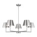 Visual Comfort Studio - DJC1265BS - Five Light Chandelier - Ender - Brushed Nickel