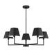 Visual Comfort Studio - DJC1265MBK - Five Light Chandelier - Ender - Midnight Black