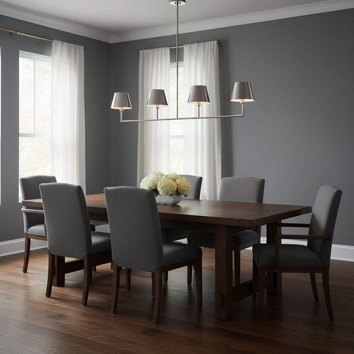 Visual Comfort Studio - DJC1274BS - Four Light Linear Chandelier - Ender - Brushed Nickel