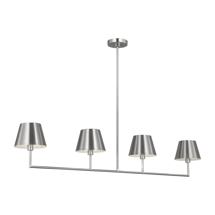 Visual Comfort Studio - DJC1274BS - Four Light Linear Chandelier - Ender - Brushed Nickel
