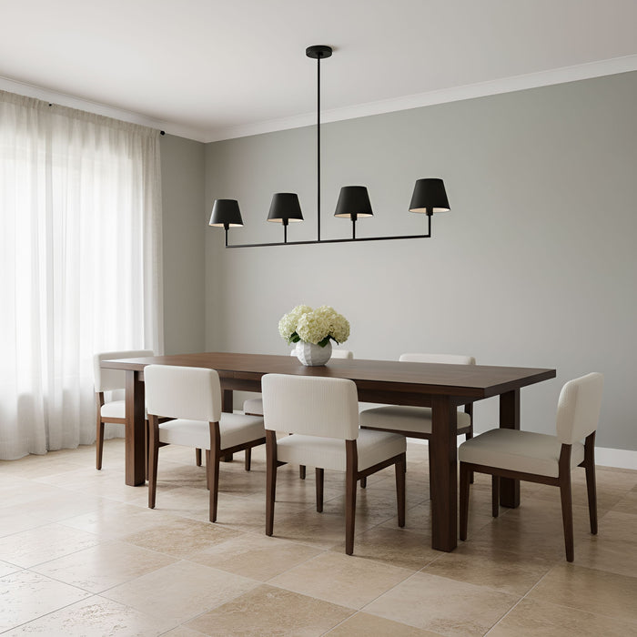 Visual Comfort Studio - DJC1274MBK - Four Light Linear Chandelier - Ender - Midnight Black