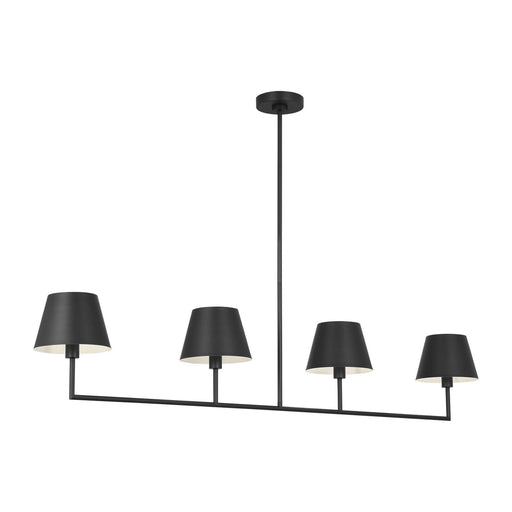 Ender Four Light Linear Chandelier Midnight Black