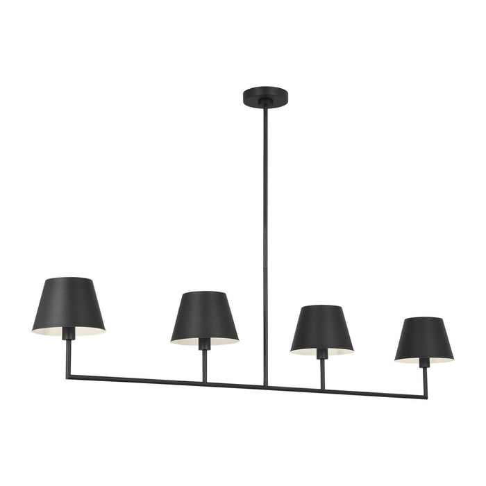 Visual Comfort Studio - DJC1274MBK - Four Light Linear Chandelier - Ender - Midnight Black
