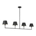 Visual Comfort Studio - DJC1274MBK - Four Light Linear Chandelier - Ender - Midnight Black