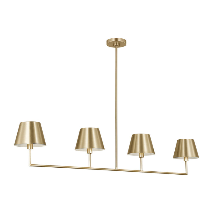 Visual Comfort Studio - DJC1274SB - Four Light Linear Chandelier - Ender - Satin Brass