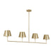 Visual Comfort Studio - DJC1274SB - Four Light Linear Chandelier - Ender - Satin Brass