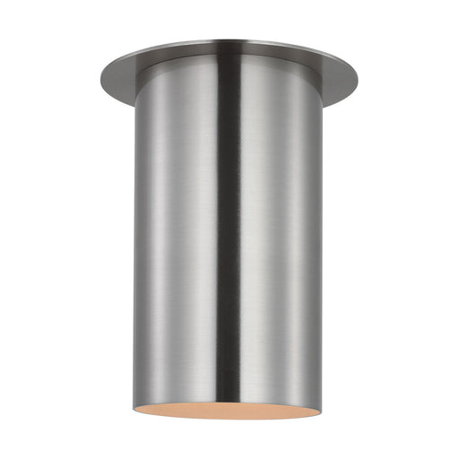 Archer One Light Flush Mount Brushed Steel