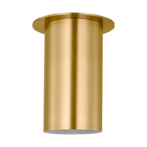 Archer One Light Flush Mount Satin Brass