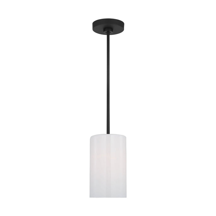 Generation Lighting - GLP1001EN3/MBK - One Light Mini Pendant - Rhett - Midnight Black