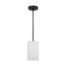 Generation Lighting - GLP1001EN3/MBK - One Light Mini Pendant - Rhett - Midnight Black