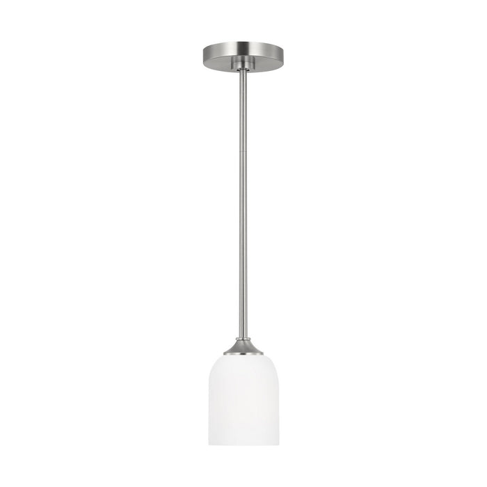 Generation Lighting - GLP1021EN3/BS - One Light Mini Pendant - Emile - Brushed Steel