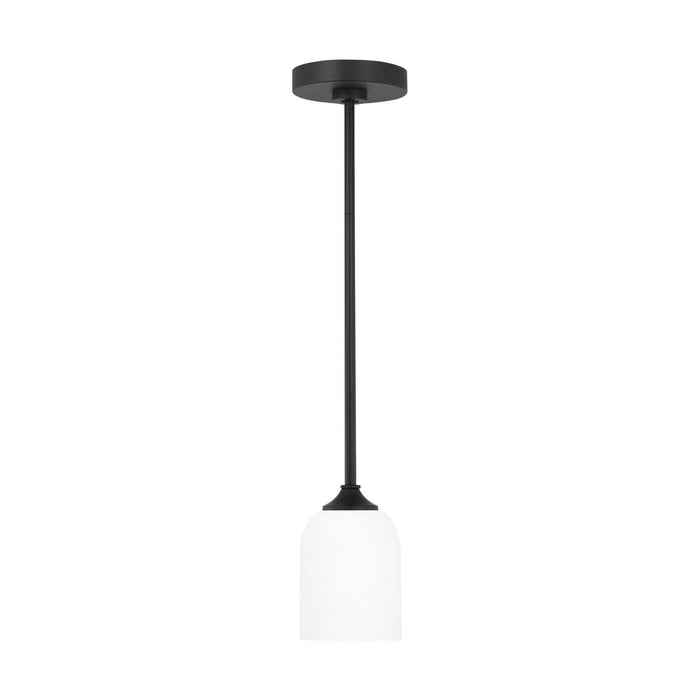 Generation Lighting - GLP1021EN3/MBK - One Light Mini Pendant - Emile - Midnight Black