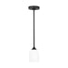 Generation Lighting - GLP1021EN3/MBK - One Light Mini Pendant - Emile - Midnight Black