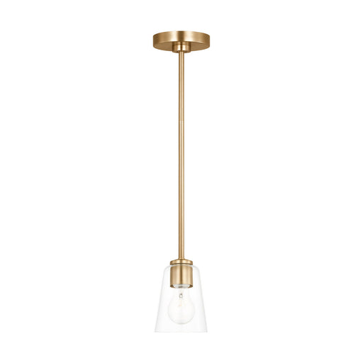 Miles One Light Mini-Pendant Satin Brass