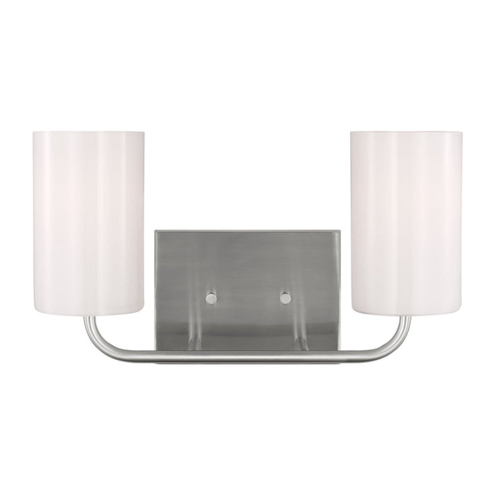 Generation Lighting - GLV1002EN3/BS - Two Light Vanity - Rhett - Brushed Steel