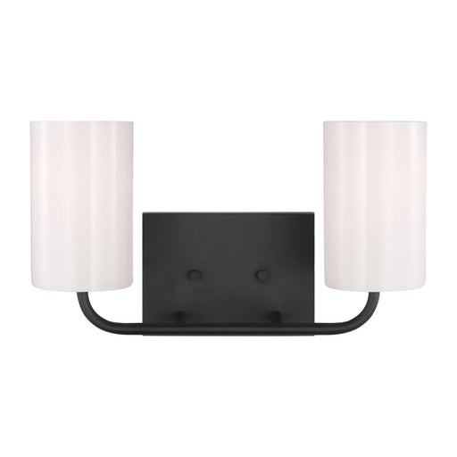 Generation Lighting - GLV1002EN3/MBK - Two Light Vanity - Rhett - Midnight Black