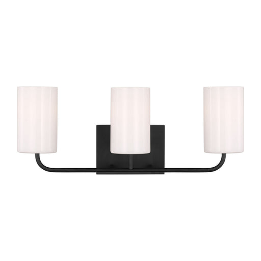 Generation Lighting - GLV1003EN3/MBK - Three Light Vanity - Rhett - Midnight Black
