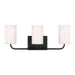 Generation Lighting - GLV1003EN3/MBK - Three Light Vanity - Rhett - Midnight Black
