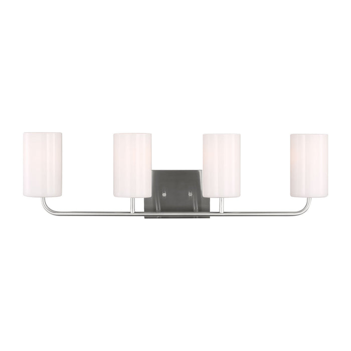 Generation Lighting - GLV1004EN3/BS - Four Light Vanity - Rhett - Brushed Steel
