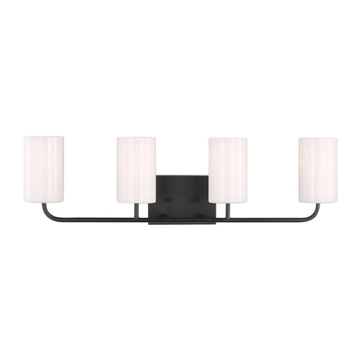Generation Lighting - GLV1004EN3/MBK - Four Light Vanity - Rhett - Midnight Black