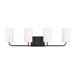 Generation Lighting - GLV1004EN3/MBK - Four Light Vanity - Rhett - Midnight Black
