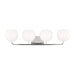 Generation Lighting - GLV1014EN3/CH - Four Light Vanity - Rory - Chrome