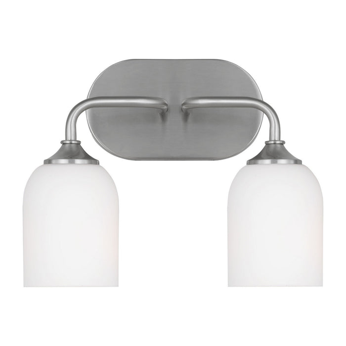 Generation Lighting - GLV1022EN3/BS - Two Light Vanity - Emile - Brushed Steel
