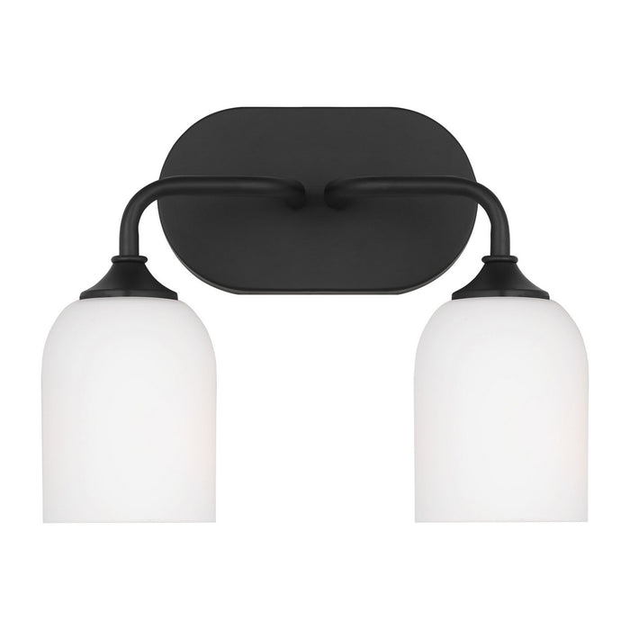 Generation Lighting - GLV1022EN3/MBK - Two Light Vanity - Emile - Midnight Black