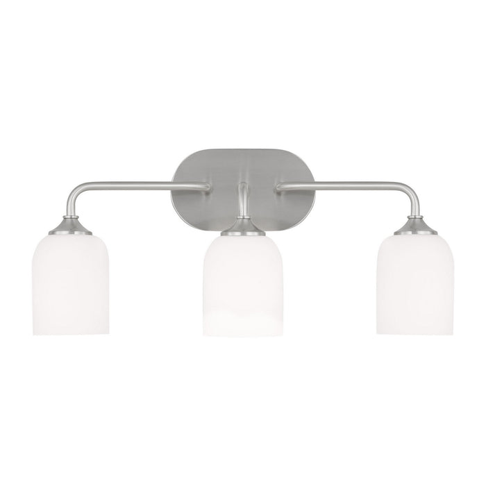 Generation Lighting - GLV1023EN3/BS - Three Light Vanity - Emile - Brushed Steel