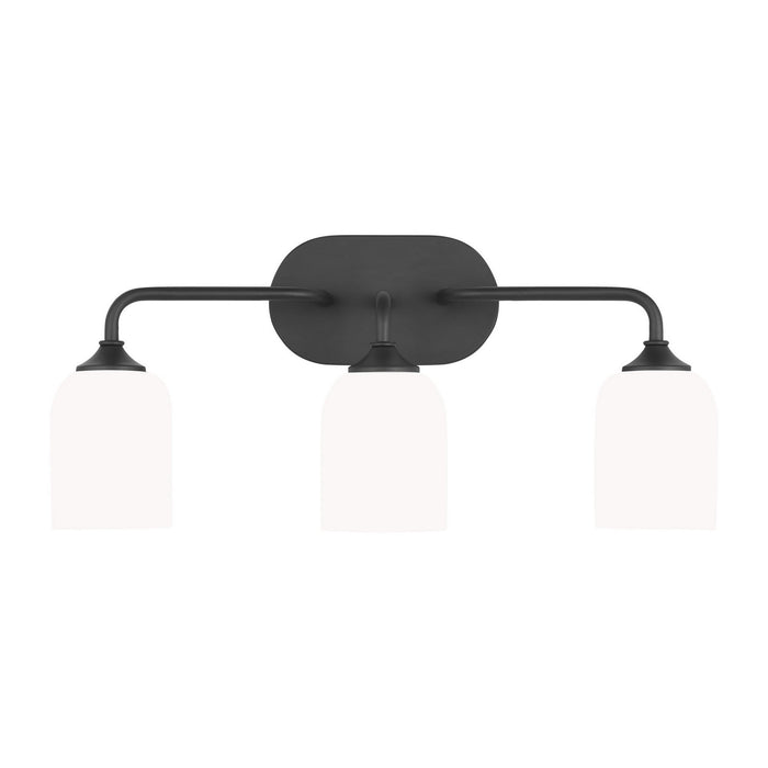 Generation Lighting - GLV1023EN3/MBK - Three Light Vanity - Emile - Midnight Black