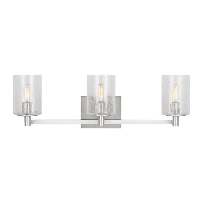 Generation Lighting - GLV1033EN/BS - Three Light Wall / Bath - Parker - Brushed Steel