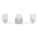 Generation Lighting - GLV1033EN/BS - Three Light Wall / Bath - Parker - Brushed Steel
