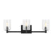 Generation Lighting - GLV1033EN/MBK - Three Light Wall / Bath - Parker - Midnight Black