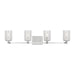 Generation Lighting - GLV1034EN/CH - Four Light Wall / Bath - Parker - Chrome