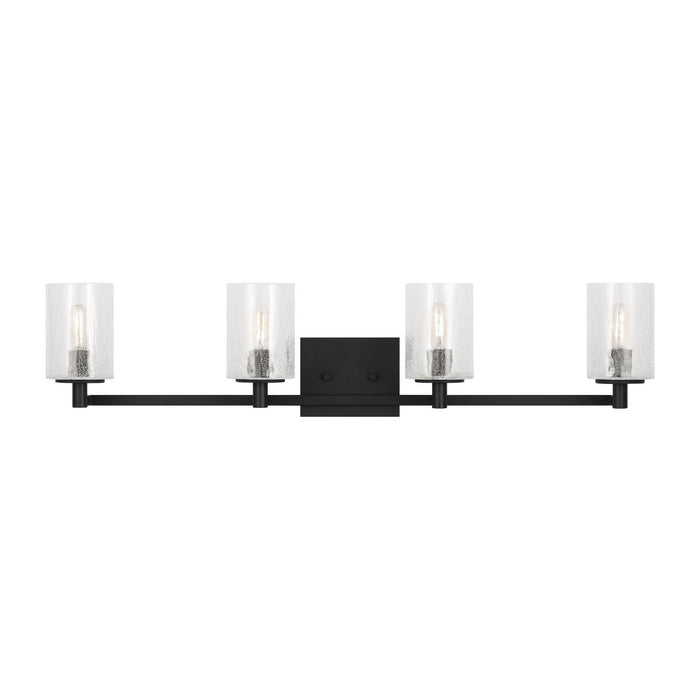 Generation Lighting - GLV1034EN/MBK - Four Light Wall / Bath - Parker - Midnight Black