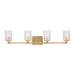 Generation Lighting - GLV1034EN/SB - Four Light Wall / Bath - Parker - Satin Bronze