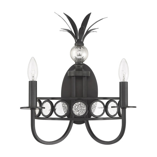 Hearst Two Light Wall Sconce Black Tourmaline